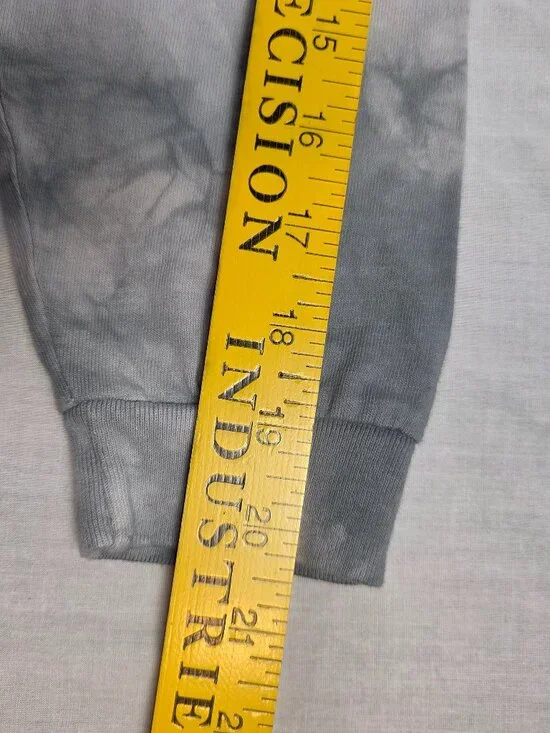 Von Dutch Tie Dyed Gray Long Sleeve Cropped T shirt Medium - Picture 8 of 8